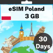 eSIM Poland - 3 GB - 30 Days - Travel eSIM | QR code activation