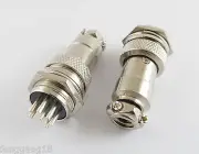 5pcs XLR 7 Pins 16mm Audio Cable Connector Chassis Mount 7 Pin Plug Adapter