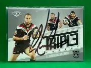 Signed Simon Mannering New Zealand Warriors Autograph on 2013 Elite NRL Card