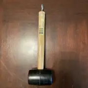 RUBBER 16 Oz MALLET 2 1/4 Head Diameter HardWood HANDLE HAMMER