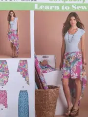 Simplicity Sewing Pattern 1695 Ladies Misses Pull On Skirt Size 6-18 Uncut