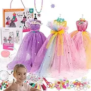 Fashion Studio Kit for Girls, 309p-cs Arts and Crafts Kit, 2 M-annequin Stand Ki-ds Fashion Design Kit for Doll Clothes Making, Learn to Sew Girls Aged 6+ Birthday,