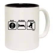 Power Monkeez Eat Sleep Board Snowboarding Mug Cup