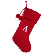 Christmas Knitted Stocking With Personalised Alphabet Letter Initial