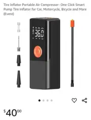 Smart One-Click Tire Inflator - Portable Air Compressor for Cars