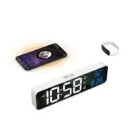 NNEOBA Music LED Digital Alarm Clock Temperature Date Display Desktop Mirror Clo