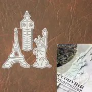 Landmark Trio Cutting Dies – Statue of Liberty Eiffel Tower Big Ben Travel +