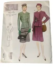 Vogue Vintage Model 40's Jacket & Skirt Sewing Pattern 2199 Size 12 uncut