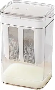 Yogurt Strainer with Lid, 1800ml Yoghurt Maker Strainer, Reusable Homemade Cup with Fine Mesh Bag, Kitchen Tools for Soybean Milk Coffee Soup Fruit Juice Berries