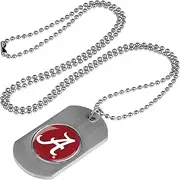 LinksWalker Unisex Alabama Crimson Tide - Dog Tag LW-CO3-ACT-DTAG, Silver, One Size