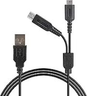 CSTESVN 2 in 1 USB Charger Cable for Nintendo DS Lite, New 3DS(XL/LL), New 3DS, 3DS(XL/LL), 3DS, New 2DS(XL/LL), 2DS, DSi(XL/LL), DSi(NOT Compatible with Nintendo DS)