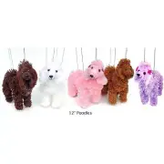 One Chocolate Brown Yarn Poodle Dog 4 Legged 12" String Marionette Puppet NP