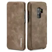 PU Leather Case for Samsung S21 FE Card Slot Flip Cover For Galaxy S21 FE - Coffee Samsung S21 FE