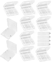 Uonlytech 10 Sets Battery Converter Batteries Storage Case AAA Converter to Aa AAA to Aa Adapter Multi-Battery Adapter White Plastic
