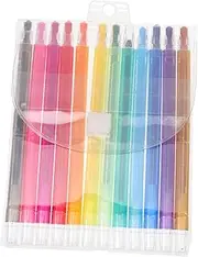 OFFIGAM 12Pcs Rotating Crayons Safe Oil Painting Pens for Color Blending and Embossing Effects for Home School and Art Classes