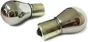 Blister 2 Lampade Invisibili Cromata S25 P21W BA15S 12V 21W Per Frecce Indicatori Auto Simmetrici