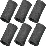 6 Inch Wrist Sweatband Sport Wristbands Elastic Athletic Wrist Bands For Sports Black
