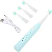BEBEMOKO Children's Soft Bristle Toothbrush Electric Toothbrush 5 Modes Blue Replacement Head