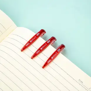 【Deli得力】中性筆 (E6600S)紅色/0.5mm