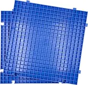 Stained Glass Cutting Mat, Solid Bottom Plastic Grid, Blue, 2 Pack