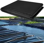 Large Pond Liner Black 4x6m 5x8m 7x10m 8x12m 10x15m Impermeable Pond Membrane Heavy Duty Pond Underlay for Streams Fountains Waterfall and Artificial Lake(7x12m(23x39.3ft))