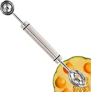 Fruit Carving Tools,Double-Headed Watermelon Cutter Scooper - Cantaloupe Ice Cream Sorbet Dessert Ball Spoon to Hollow Tomatos