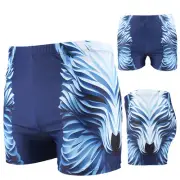 Men's Boxer Trunks Sports Print Comfortable Trunks Speed Dry Swim Trunks