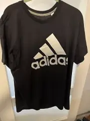 Adidas The Go-To Performance Black Tee Shirt climalite women's size XL/TG AB