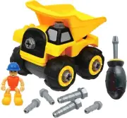 Construction Toy Kit Build & Take Apart Dump Truck Learning to Build Fun Playset