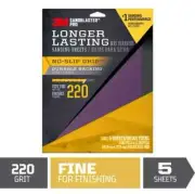 3M SandBlaster Pro Very Fine 220-Grit Sheet Sandpaper 1 PK of 5 sheets