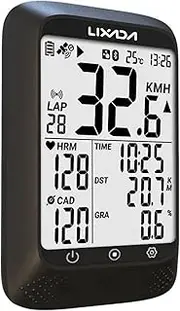 Biker Speedometer, Bike Computer GPS Wireless Waterproof ANT+ Sensor and BT 2.3in Altitude Gradient Compatible APP Bicycle Computer