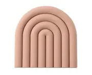 Silicone Coaster Geometric U-shape Heat-resistant Non-slip Countertop Drink Coffee Tea Cup Holder Kitchen Supplies - Pink