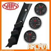 SAAS 3 Gauges Pillar Pod Boost Exhaust Volt Gauges for Nissan GU Patrol 1997-15