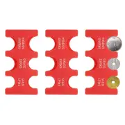 3Pcs Japanese Coin Holder,JPY Coin Organiser Hard Case Storage, Red