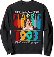 [X.Style] Nadine Name Mom Womens Born in 1993 Mother's Day Sweatshirt ds1453 Sweater (M) Black