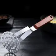 Stainless Steel Heavy Duty Potato Masher with Wooden Handle for Mashed Potato