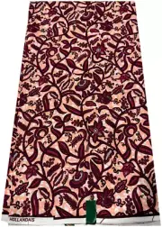 Popular Design In African Wax Print- Pink Peach Blush White Brown