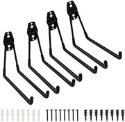 Heevir Garage Storage Hooks - 7.5 Inch Long Wall Mount Hanger, Garage Organizer Heavy Duty Utility Hooks for Ladder, Ski, Chairs, Garden Tool, Bulk Items