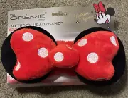 Disney Minnie Mouse 3D Teddy Spa Headband Red Plush Signature Bow Girly NEW!
