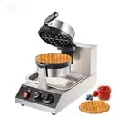 Electric Waffle Maker Round Waffle Iron Non-Stick Waffle Baker Machine Pans SS