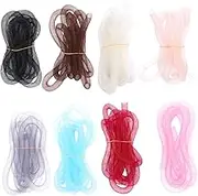 jojofuny 1Set Elastic Mesh Tube Nylon Braid Cord for DIY Jewelry Making Creative Yarn Supplies for Crafting Necklaces Bracelets and Bowknot Accessories Random Colors