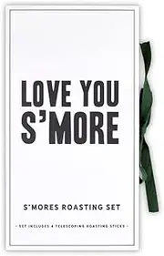 Santa Barbara Design Studio S'Mores Kit with Marshmallow Roasting Sticks Camping Skewers Cardboard Book Gift Set, 4-Pieces, Love You S'More Set