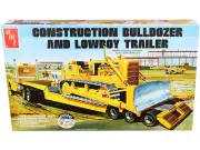 1/25 Scale Model Kit AMT Bulldozer & Lowboy Trailer Set Construction Skill 3
