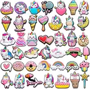 Unicorn Rainbow Shoe Charms,TuoYi 30 PCS Shoe Decoration Charms,PVC Clog Shoe Charms for Girls, Cute Shoes Decor Girly Themed Charms for Shoe Clog Sandals Wristband