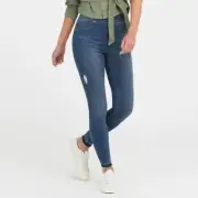 Spanx distressed ankle skinny jeans size small