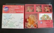 2 sets Wilton Christmas Metal Cookie Cutters Snowflakes Gingerbread mix lot NOS