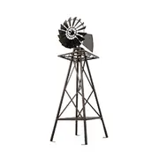 [Unbranded] Garden Windmill 120cm Metal Ornaments Outdoor Deco