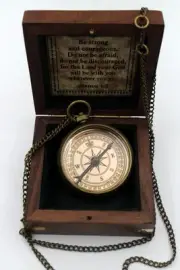 Brass Compass – Engraved Christian Scripture Prayer Gift for Men, Women, Teen...