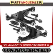 8Pcs Front Lower Control Arm & Tie Rod End for Lexus GX470 Toyota 4Runner 03-09 (for: Lexus)