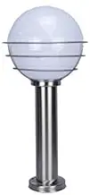 Outdoor lamp Backyard Antirust Stainless Steel Post Lantern Ball Lawn Floor Lamp Safety Outdoor Waterproof High Landscape Street Light E27 Garden Park